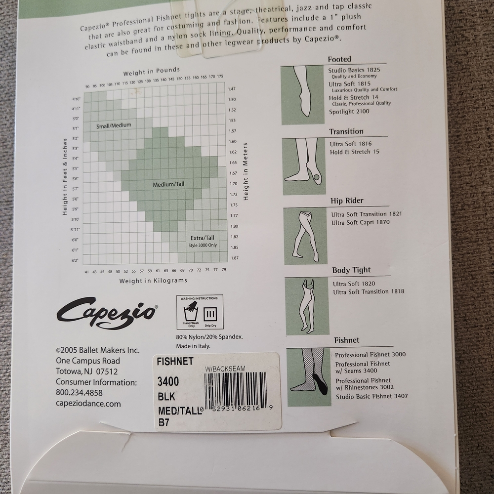 Capezio Professional Fishnet Tights - Picture 2 of 2